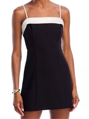 French Connection Black Mini Dress with White Bandeau